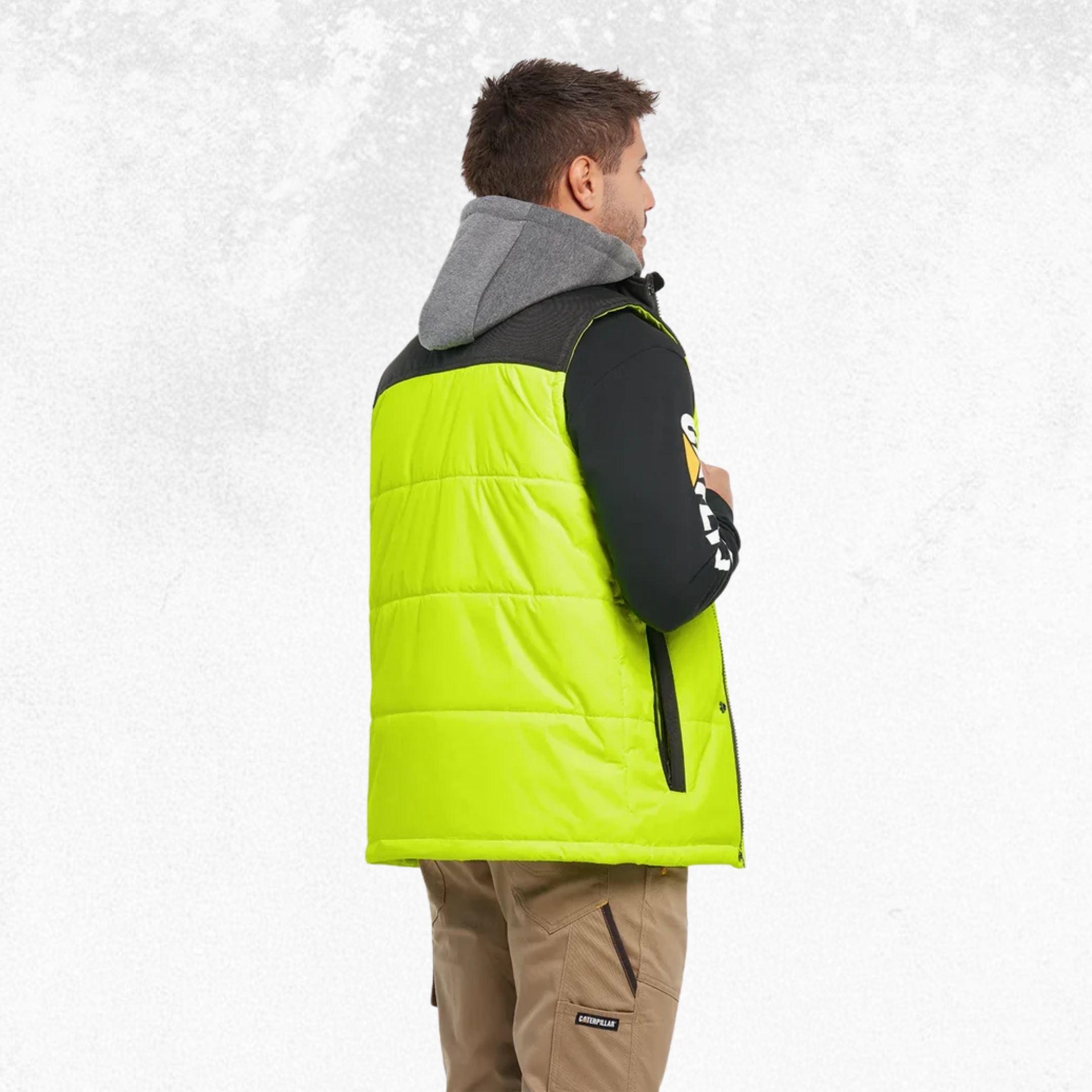 CAT Hi Vis Hooded Work Vest