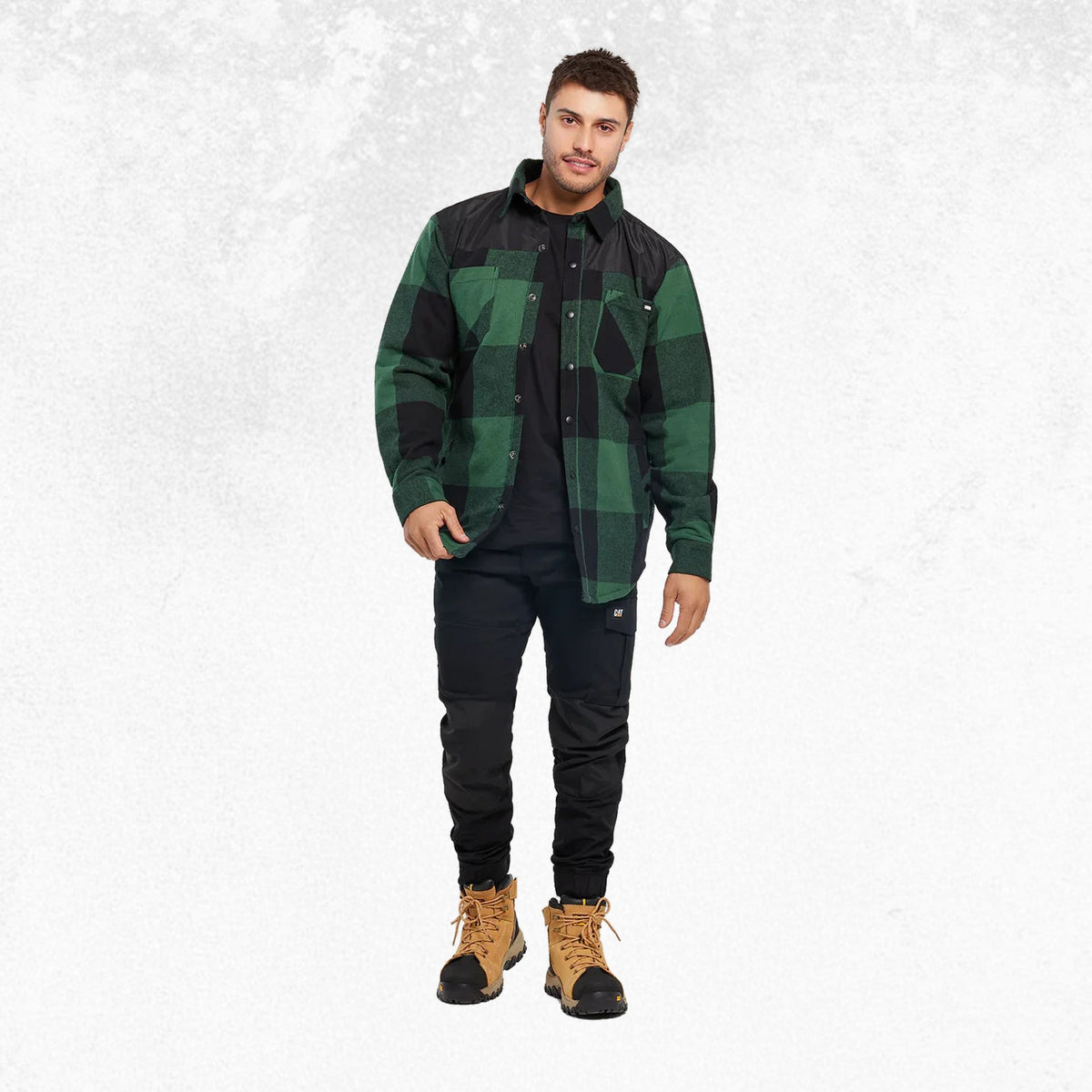 CAT Block Insulated Shirt Jacket Pine Needle/Black 4