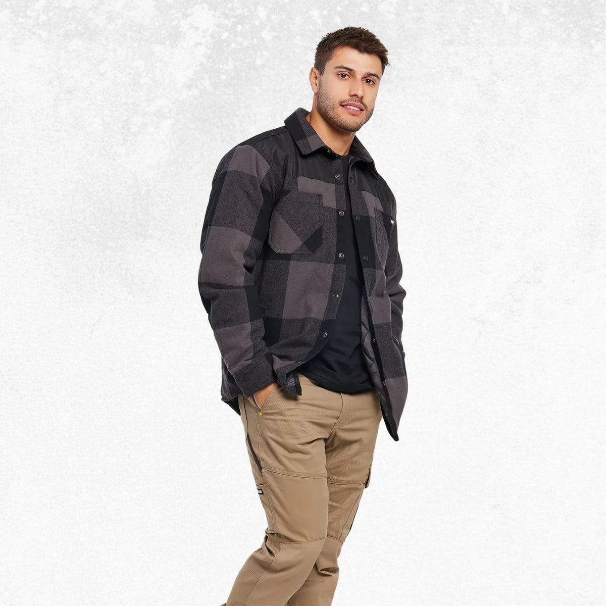 CAT Block Insulated Shirt Jacket Pitch Black 2