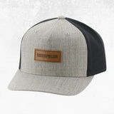 CAT Caterpillar Patch Flat Bill Cap Light Heather Grey 1