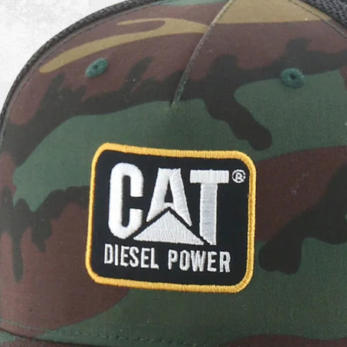 CAT Design Mark Diesel Trucker Cap Woodland Camo 3
