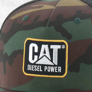 CAT Design Mark Diesel Trucker Cap Woodland Camo 3