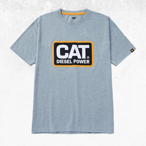 CAT Diesel Power Tee Heather Grey 1