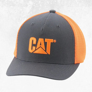 CAT Hi Vis Mesh Cap Orange 1