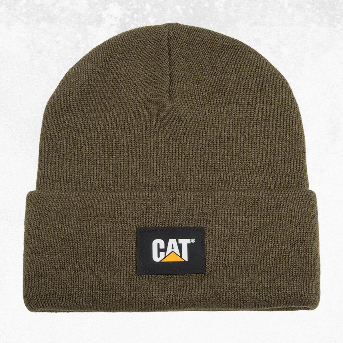 CAT Label Cuff Beanie Army Moss 1