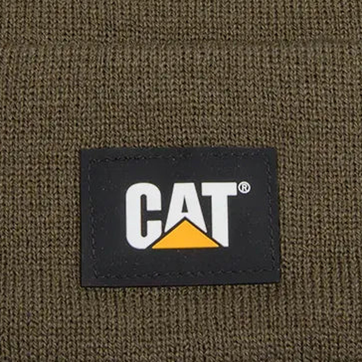 CAT Label Cuff Beanie Army Moss 2