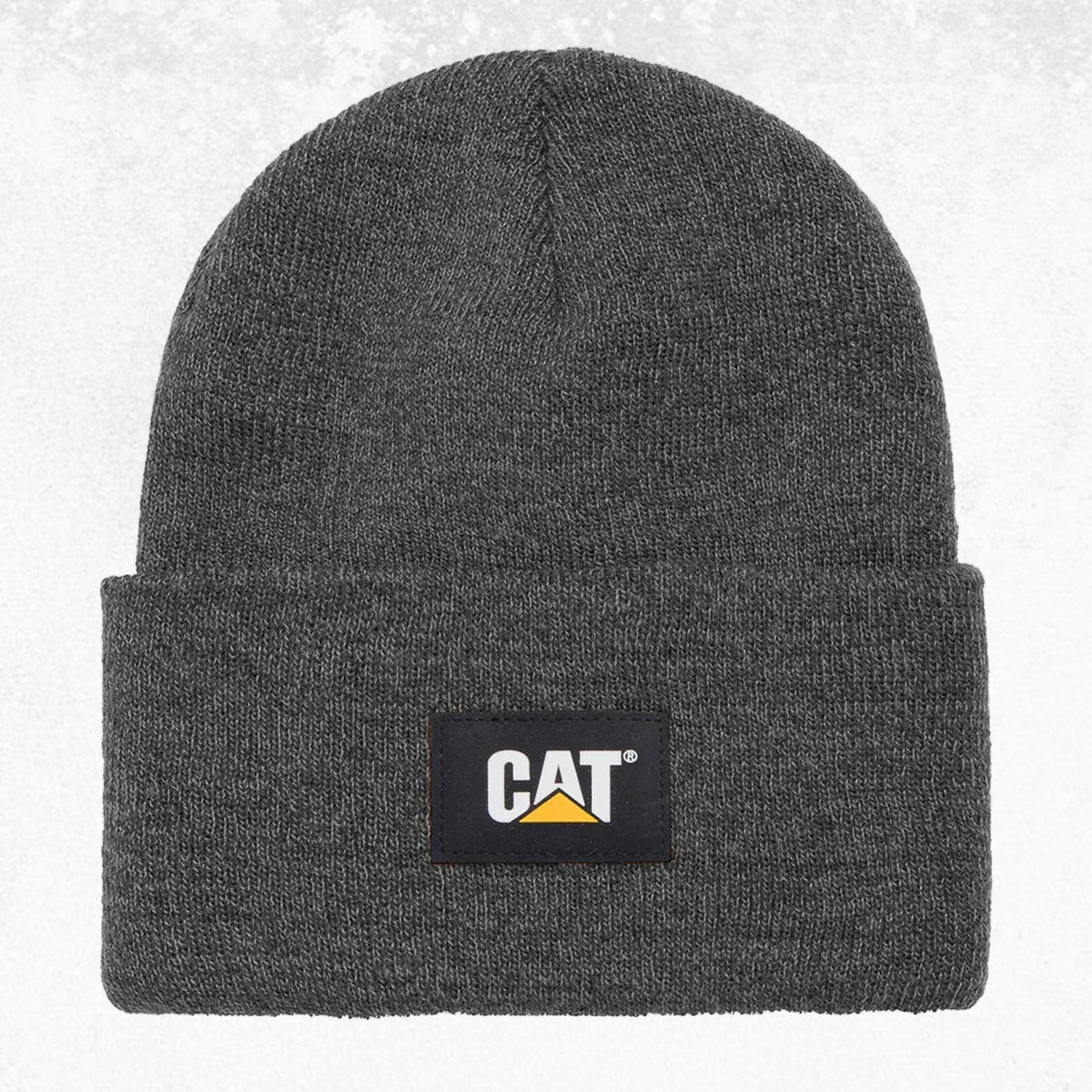 CAT Label Cuff Beanie Black Gray 1
