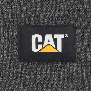 CAT Label Cuff Beanie Black Gray 2