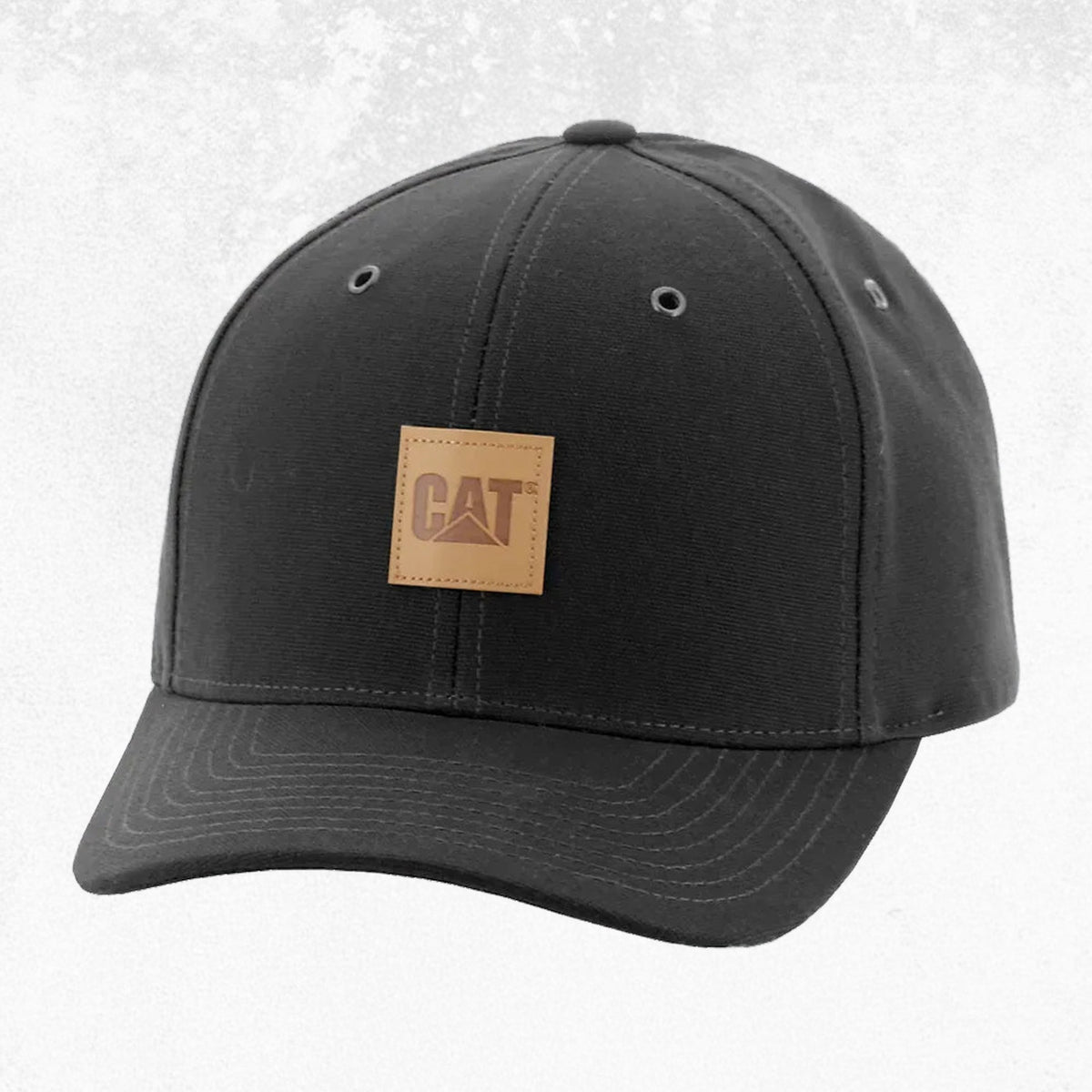 CAT Leather Patch Cap Black 1