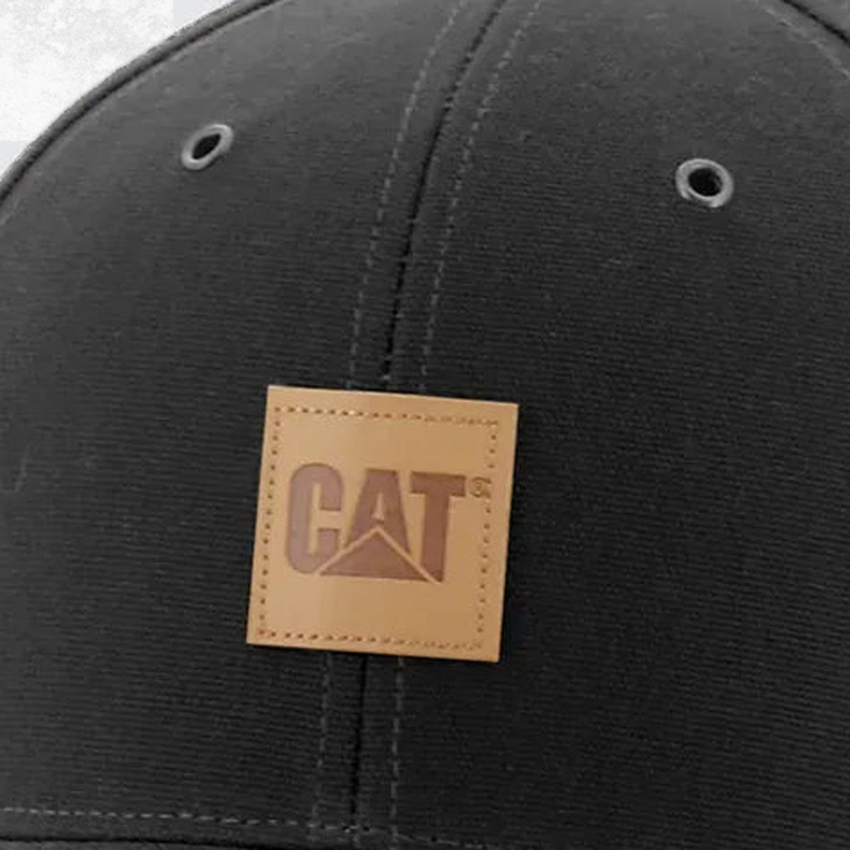 CAT Leather Patch Cap Black 2