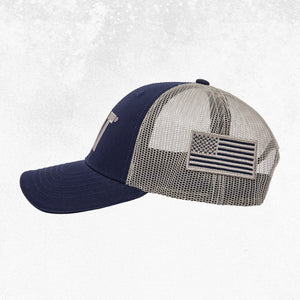 CAT Logo Flag Cap Navy 2