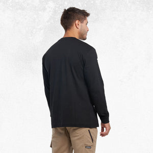 CAT Trademark Banner Long Sleeve Tee Black 3