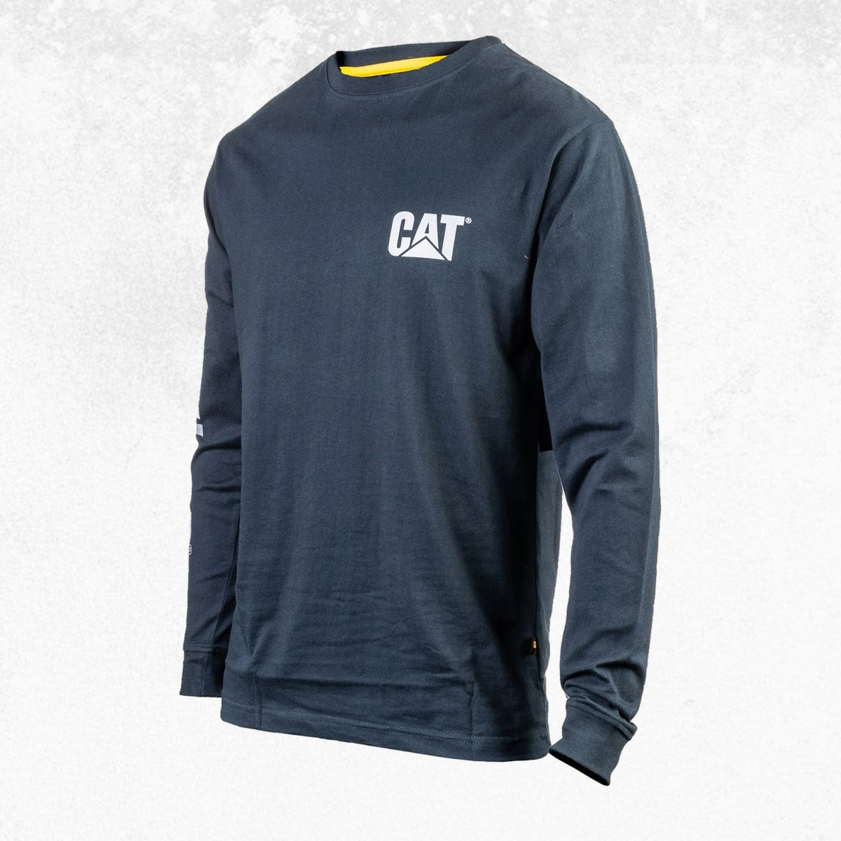 CAT Trademark Banner Long Sleeve Tee Dark Marine 2