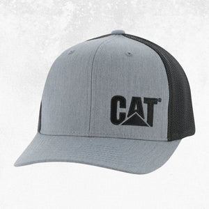 CAT Trademark Trucker Hat Heather Grey 1