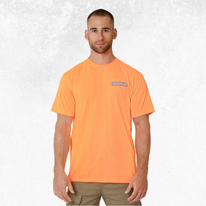 CAT Triton Block Short Sleeve Tee Hi Vis Orange 1