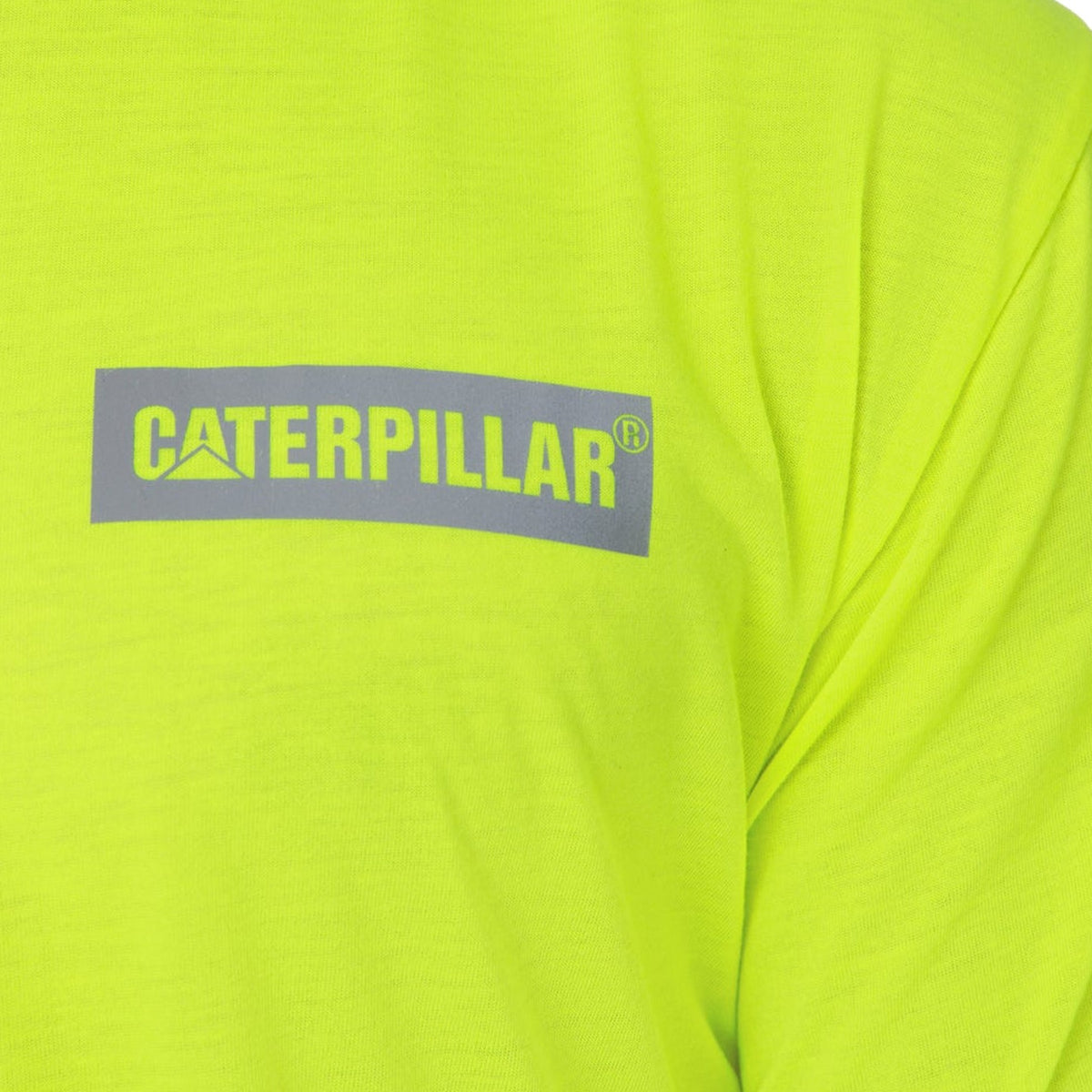CAT Triton Block Short Sleeve Tee Hi Vis Yellow 4