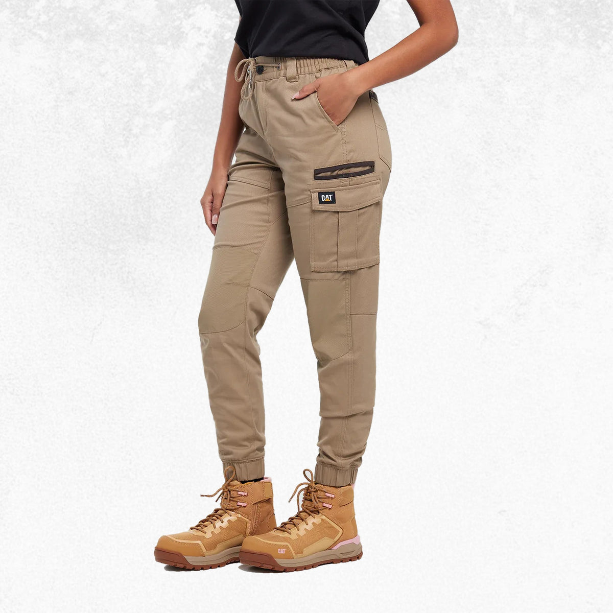 CAT Women's Cuffed Dynamic Pant Khaki 2