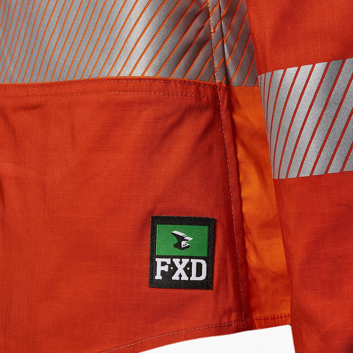 FXD LSH-2TW Women's Taped Stretch Work Shirt Hi Vis Orange 10