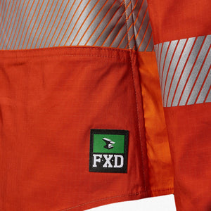 FXD LSH-2TW Women's Taped Stretch Work Shirt Hi Vis Orange 10