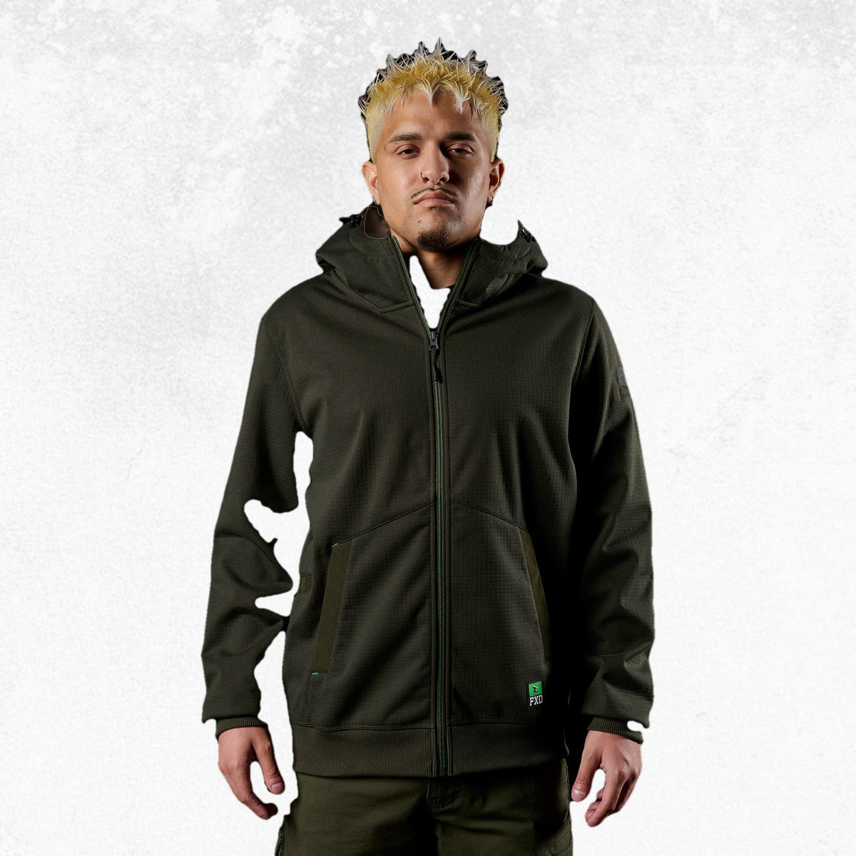 FXD WF-3 Fleece Hoodie Green 1