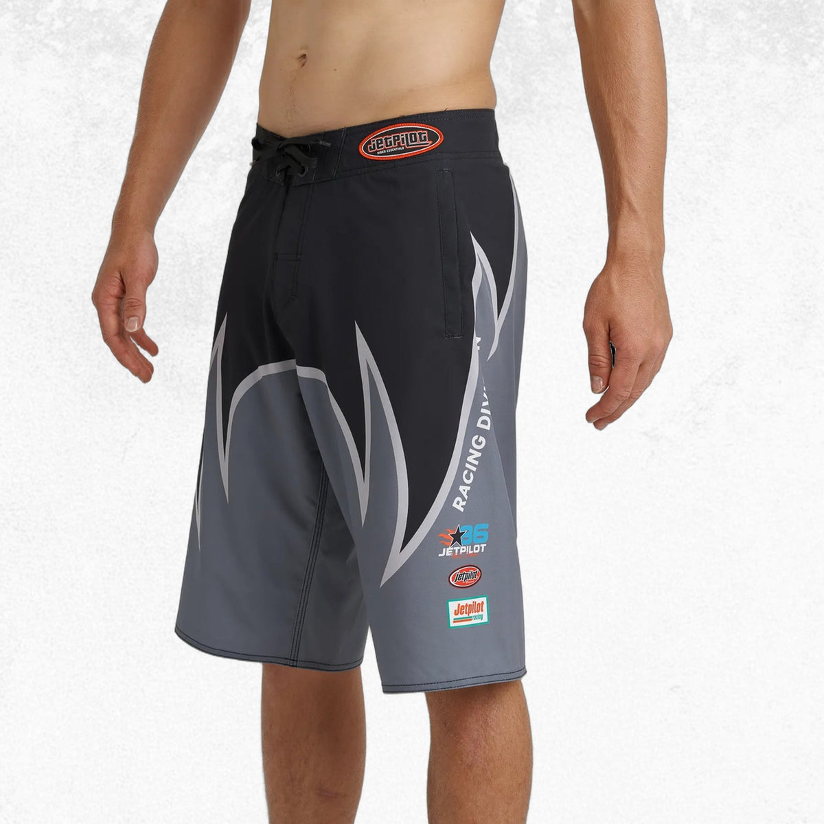 Jetpilot Winged Boardshort Grey 2