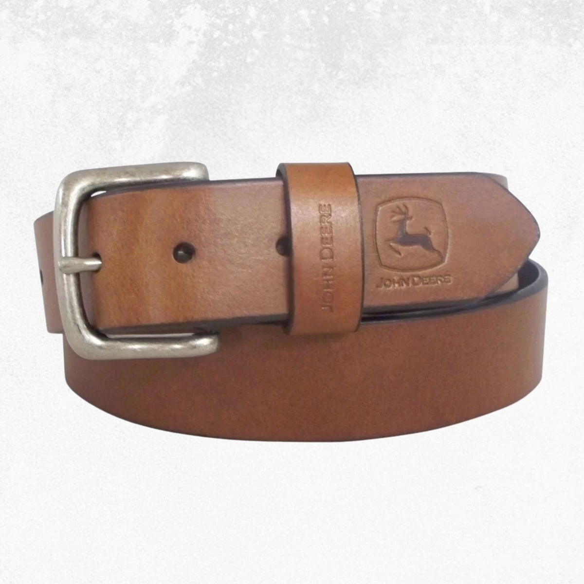 John Deere 38mm Leather Belt