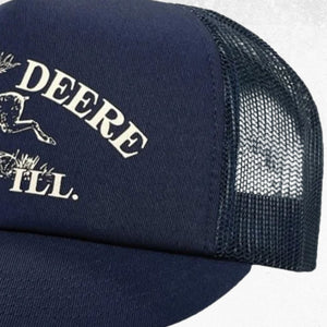 John Deere 5 Panel Trucker Cap with Printed Vintage Logo