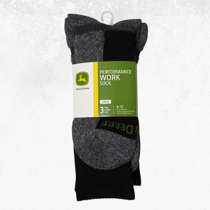 John Deere JD Crew Work Sock - 3 Pack