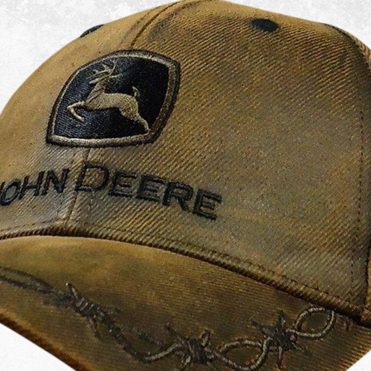John Deere Oilskin Cap