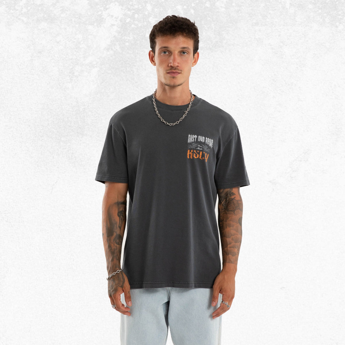 Kiss Chacey Disillusion Relaxed Tee Asphalt 2