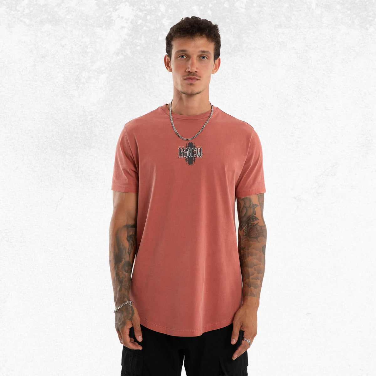 Kiss Chacey Exhale Dual Curved Tee Pigment Mahogany 1