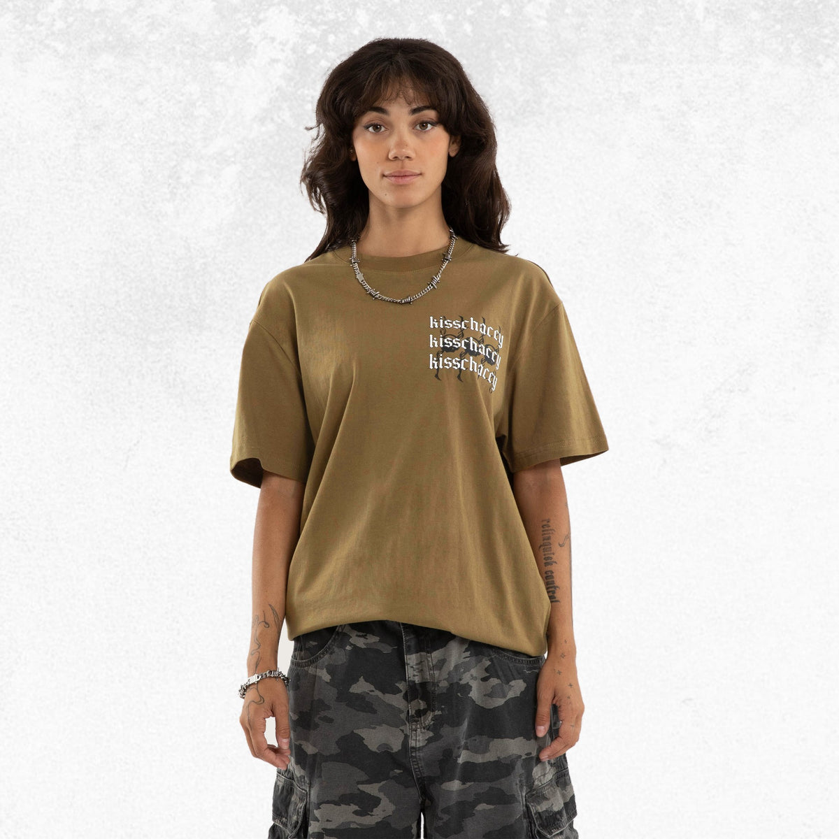 Kiss Chacey Fierce Relaxed Tee Military 3
