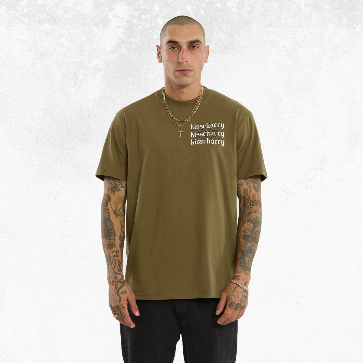 Kiss Chacey Fierce Relaxed Tee Military 5