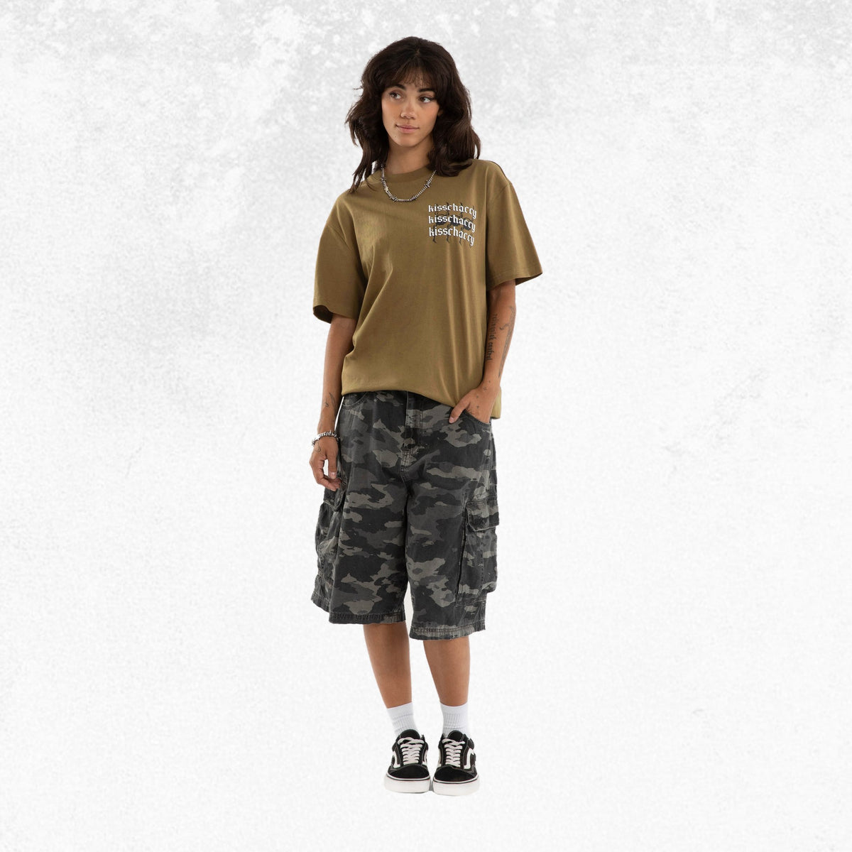 Kiss Chacey Fierce Relaxed Tee Military 6