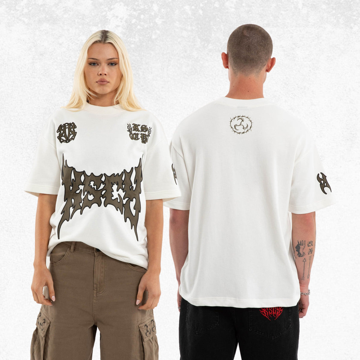 Kiss Chacey Hustler Loopback Street Tee Natural White 1