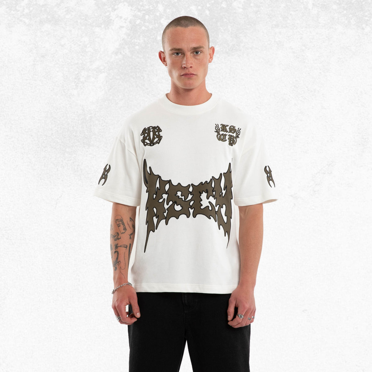 Kiss Chacey Hustler Loopback Street Tee Natural White 2
