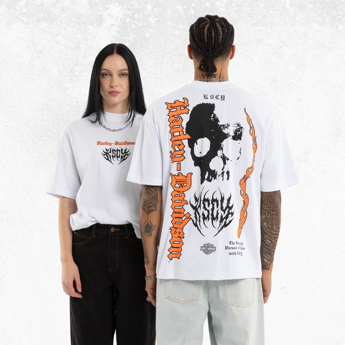Kiss Chacey x Harley-Davidson Burnout Street Tee Optical White 1