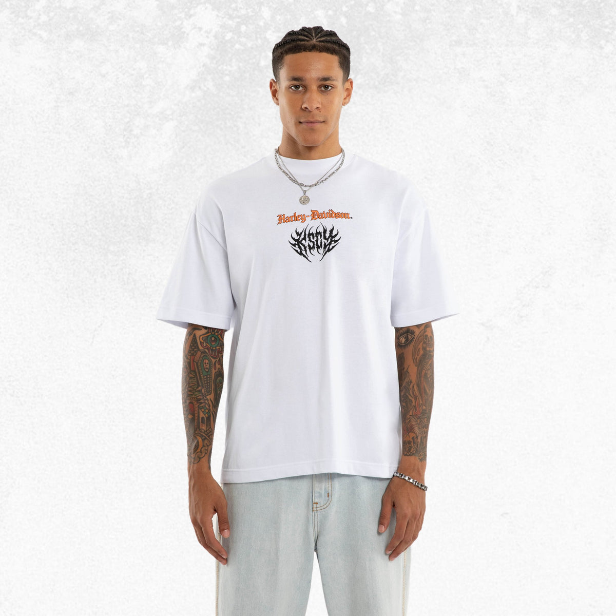 Kiss Chacey x Harley-Davidson Burnout Street Tee Optical White 5