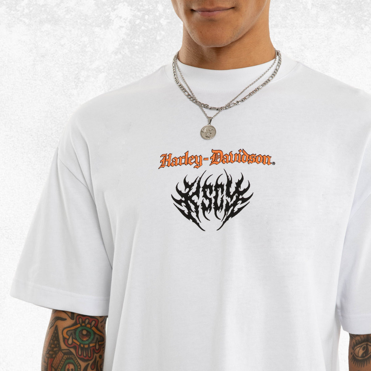 Kiss Chacey x Harley-Davidson Burnout Street Tee Optical White 6