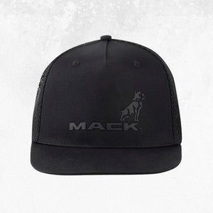 Mack Flat Brim Black on Black Trucker Cap