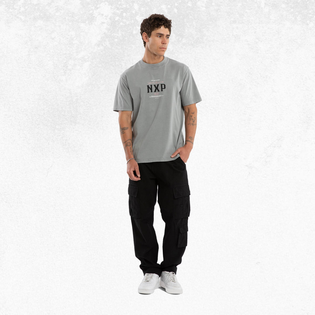 Nena & Pasadena Chronos Classic Tee Neutral Grey 3