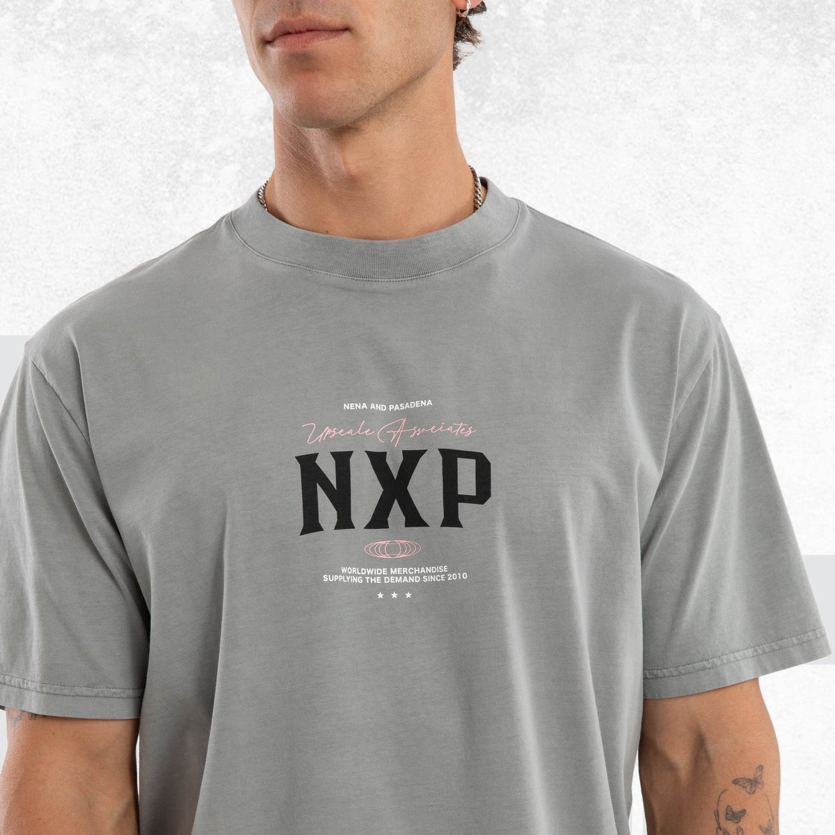 Nena & Pasadena Chronos Classic Tee Neutral Grey 5