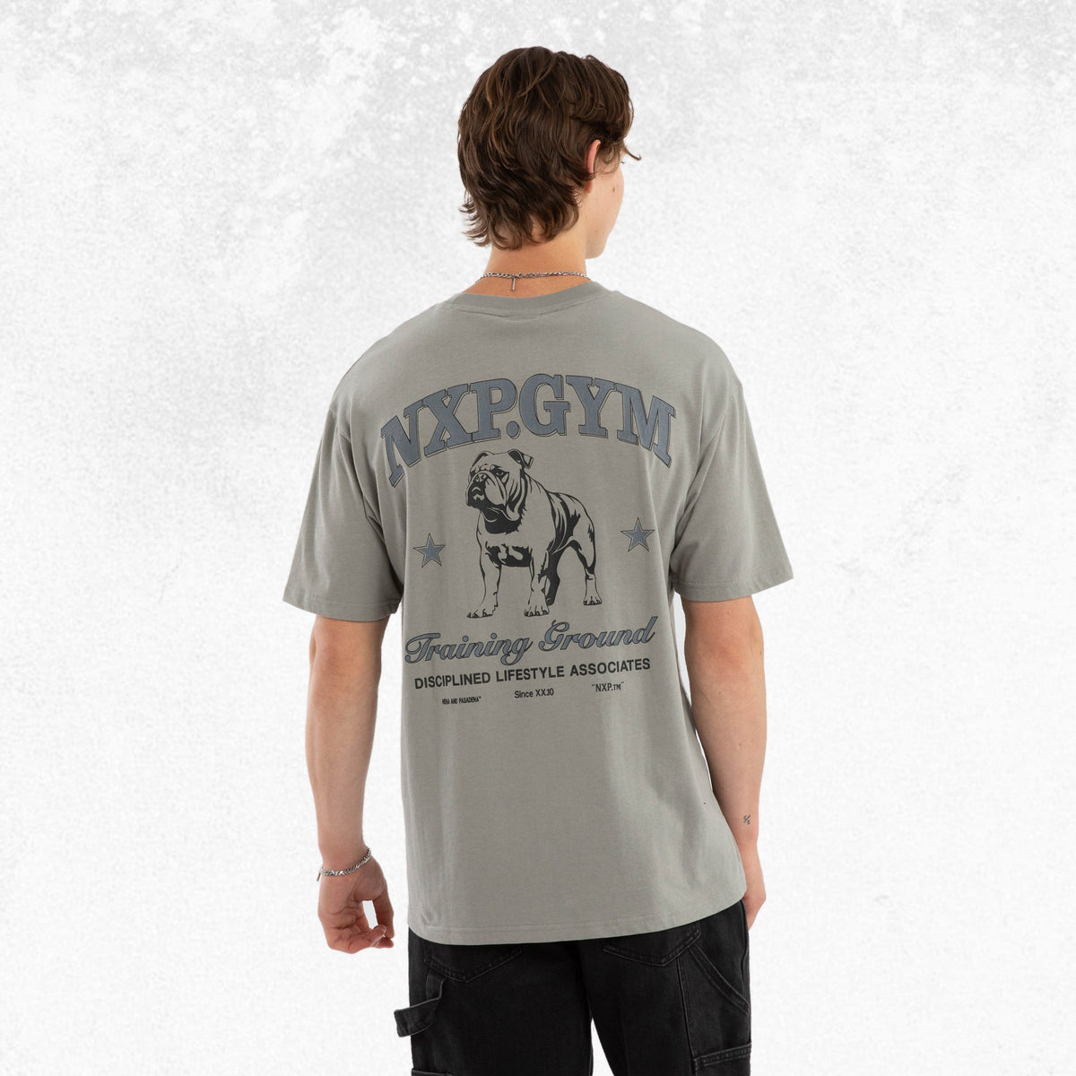Nena & Pasadena Ground Box Fit Tee Moon Mist 1