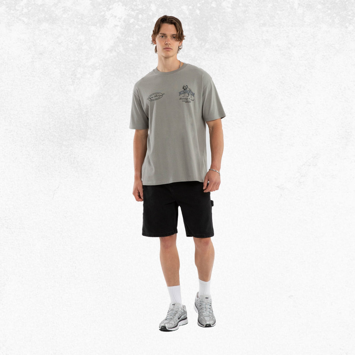 Nena & Pasadena Ground Box Fit Tee Moon Mist 2