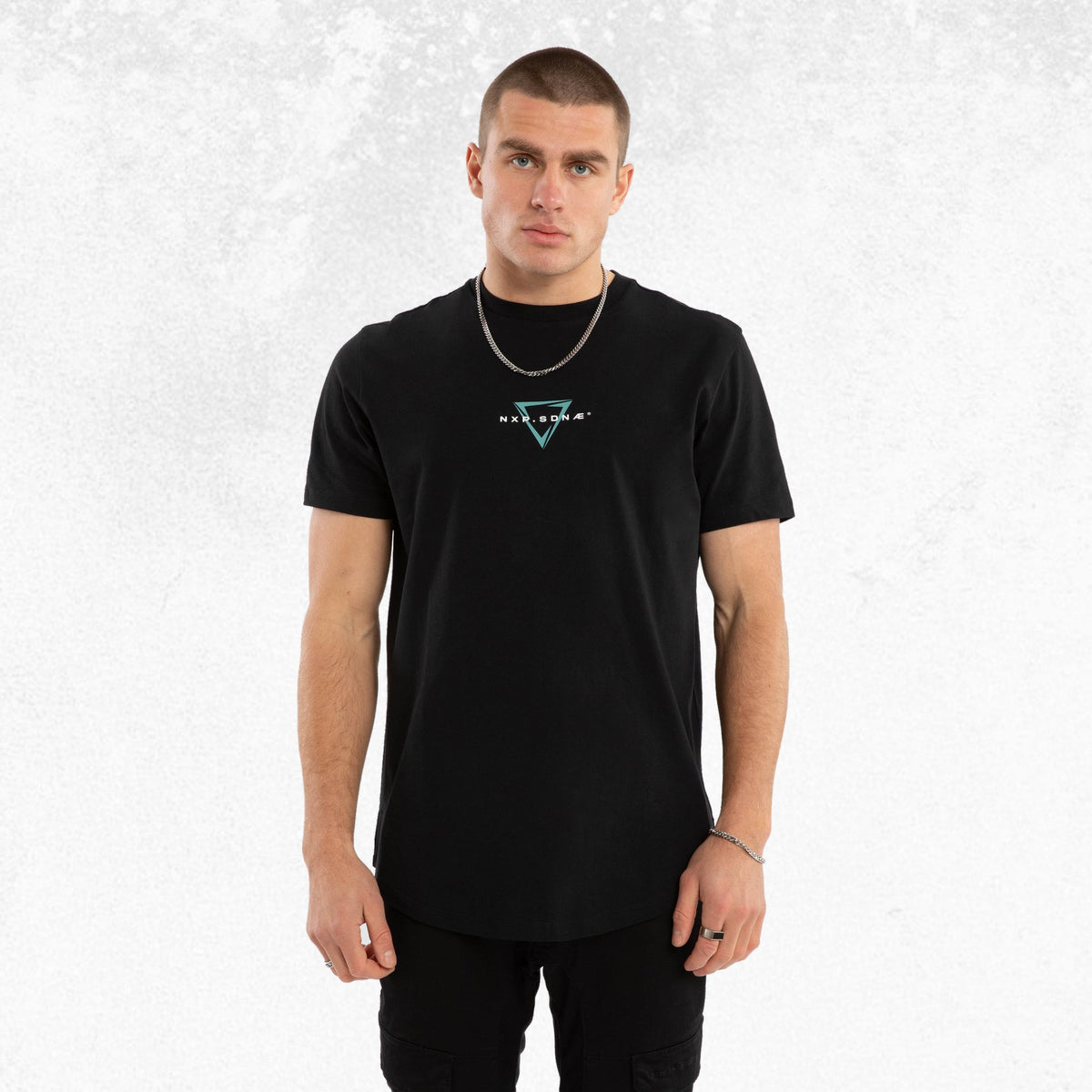 Nena & Pasadena Inevitable Dual Curved Tee Jet Black 1