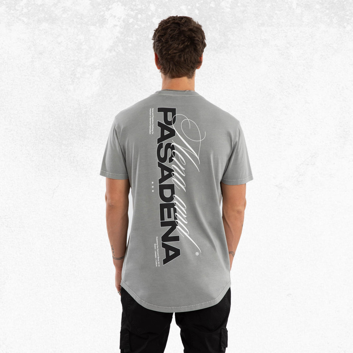 Nena & Pasadena Smouldr Dual Curved Tee Pigment Neutral Grey 2