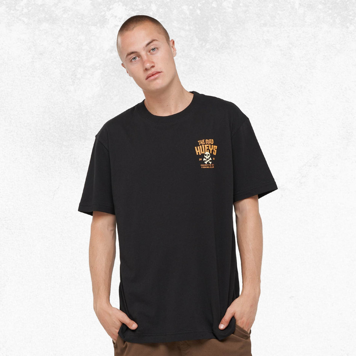 The Mad Hueys Caught Fk Skull Short Sleeve Tee BLACK 2