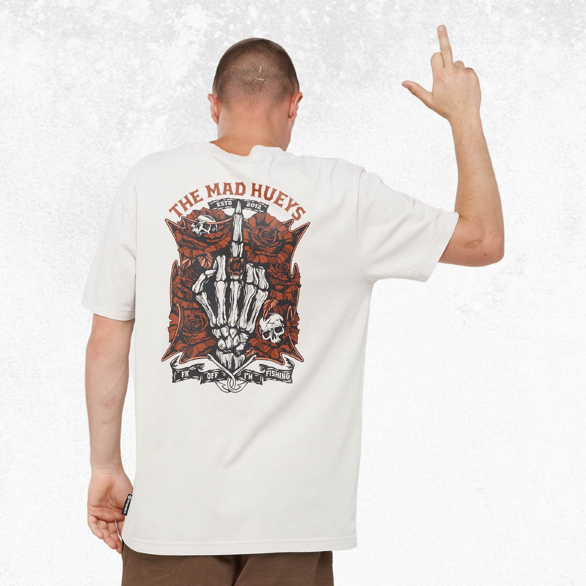 The Mad Hueys Shield FK Off SS Tee Smoke Washed 2
