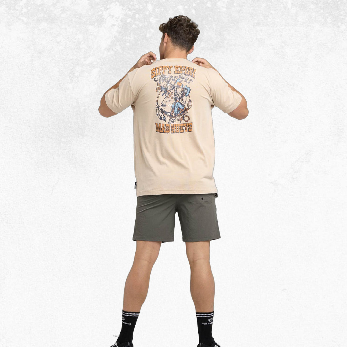 The Mad Hueys Sippy Ki-Yay Short Sleeve Tee Washed Latte 3