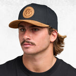 The Mad Hueys Suede Hueys Twill Snapback Black 1